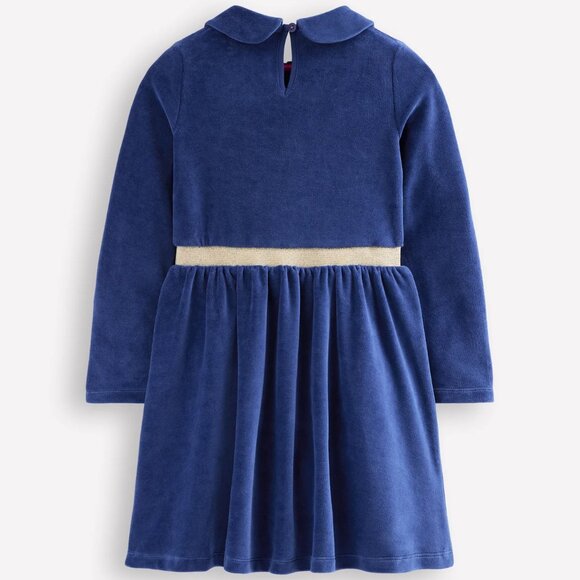 NWOT Mini Boden Velour Appliqué Dress - Picture 4 of 7